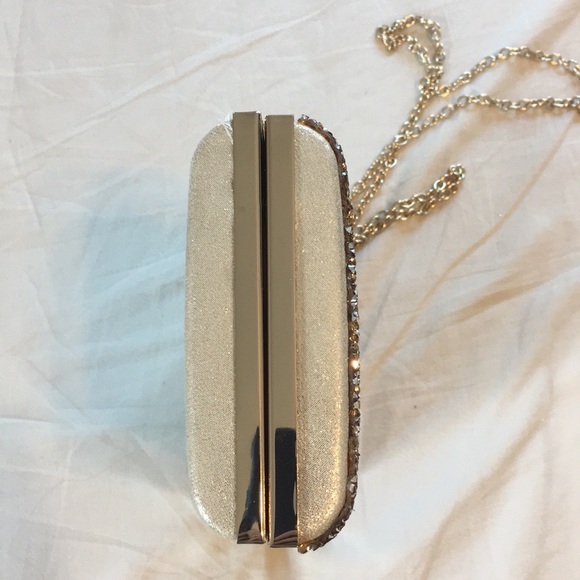 Aldo Gold Sparkly Rhinestone Encrusted Clutch - Picture 6 of 11